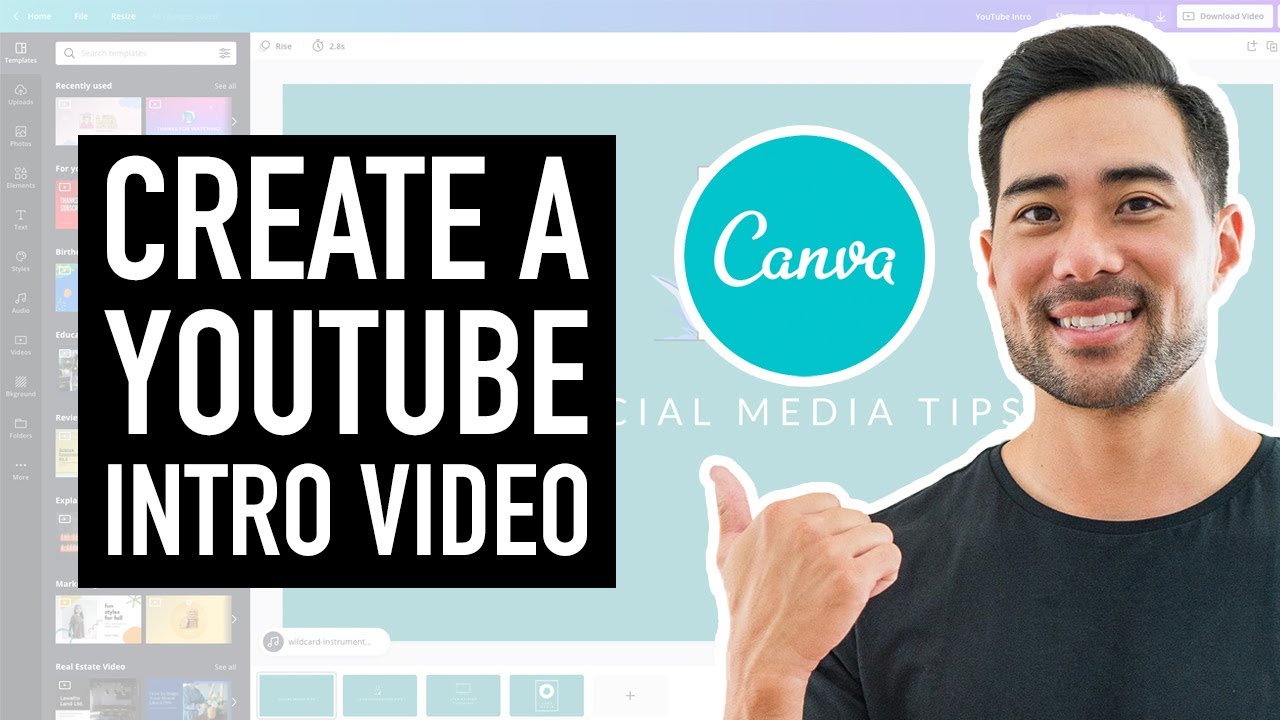 How To Make an Intro For YouTube Videos Free in Canva // How To Create a YouTube Intro