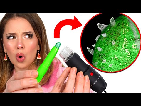 I FOUND SOMETHING 😨 ....This is how my makeup looks under a microscope