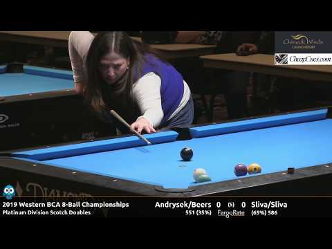 Andrysek/Beers vs Sliva/Sliva - Platinum Scotch Doubles - 2019 Western BCA 8-Ball Championship