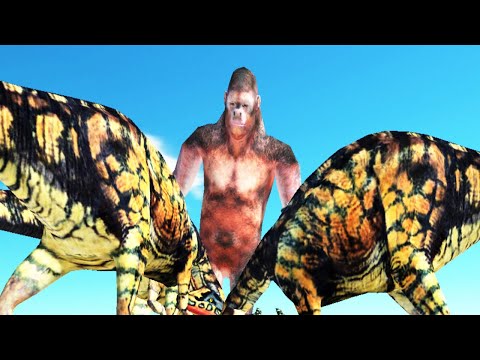 🦧Goro vs Parasaurolophus☂️ Animal Revolt Battle Simulator ARBS Mobile