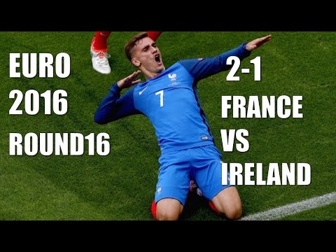 Euro 2016 Round16: France vs Ireland 2-1 all goals hightlight lHD