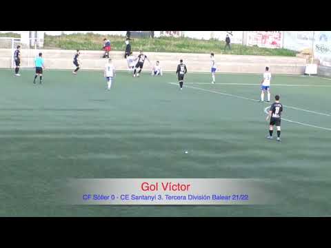 Gol Víctor. CF Sóller 0 - CE Santanyí 3. Tercera División Balear 21/22