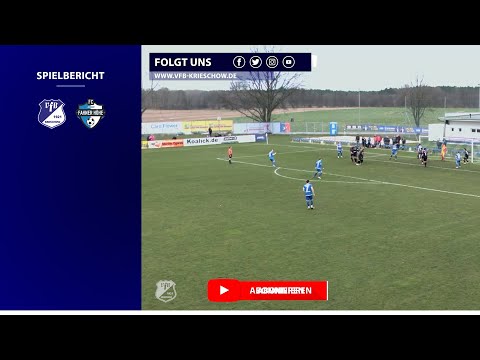 23. Spieltag Oberliga Süd 2022/23 VfB 1921 Krieschow - FC An der Fahner Höhe// Endstand 2:0