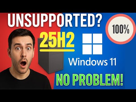 How to Install Windows 11 25H2 on Unsupported PC | Easy Upgrade Method (No TPM / CPU Bypass)