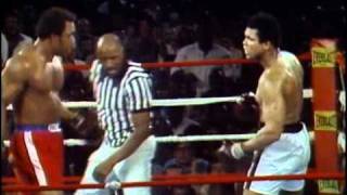 George Foreman vs Muhammad Ali - Oct. 30, 1974  - Entire fight - Rounds 1 - 8 & Interview