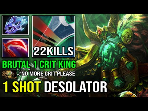 How to 1 Shot Everything on the Map with Desolator Wraith King EZ 25Min GG Imba Crit Dota 2