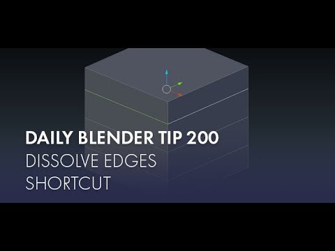 Daily Blender Tip 200 - Dissolve Edges shortcut