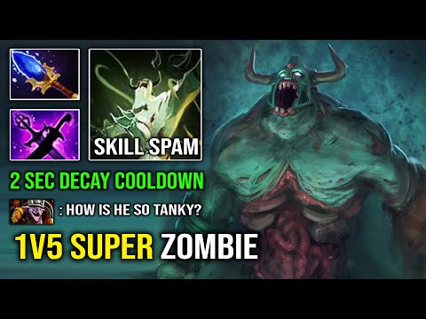 WTF 2 Second CD Decay Unlimited STR Spam 1v5 Super Tank Undying with +60% Spell Lifesteal Dota 2