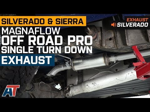 2014-2018 Silverado & Sierra Magnaflow Off Road Pro Single Turn Down Exhaust Sound Clip & Install
