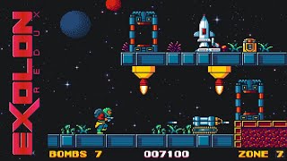 Gameplay of Exolon Redux, remake of the original game Exolon