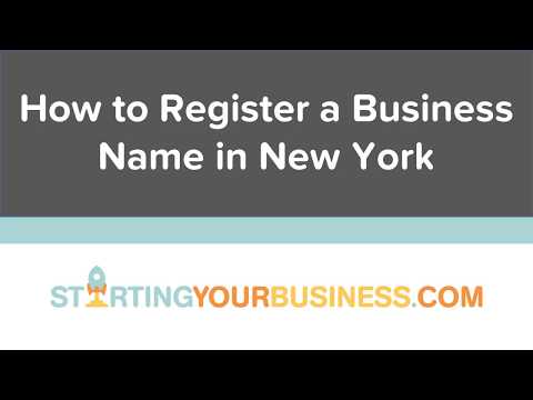 How to Register a Business Name in New York - Starting...