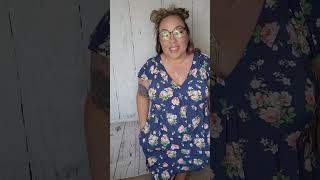 LuLaRoe Chaylin Ruffle Sleeve V-Neck Dress Review | Size L