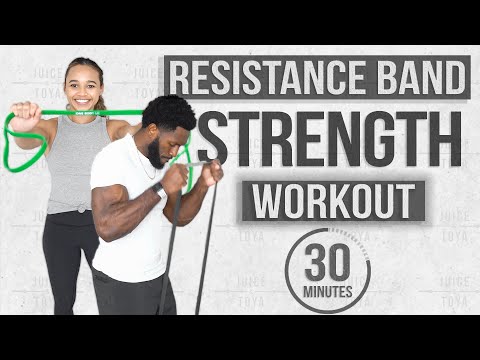 30 Minute Resistance Band Strength Workout (With Modifications)