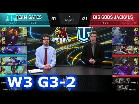 Big Gods Jackals vs Team Gates | Game 2 S7 NACS Spring 2017 Week 3 | BGJ vs TG G2
