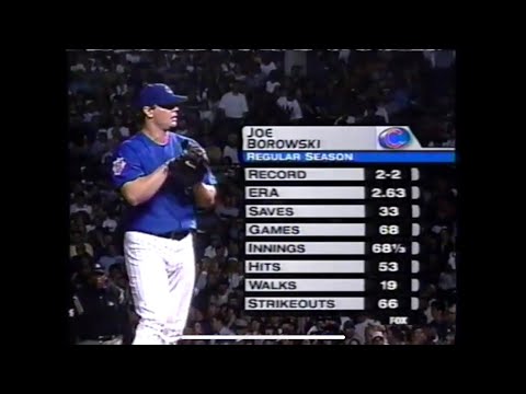 2003 NLCS Game 1 Florida Marlins @ Chicago Cubs - Oct. 7, 2003 - Joe Borowski, Sammy Sosa