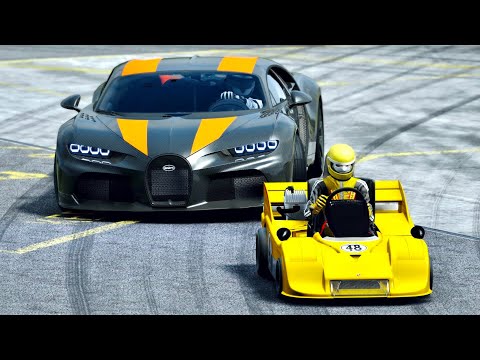 Super Kart 917/30 vs Bugatti Chiron SS 300+ at Top Gear Track