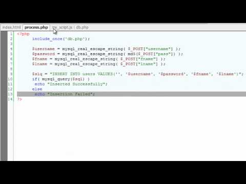 Registration Form Using jQuery + AJAX: PART 1