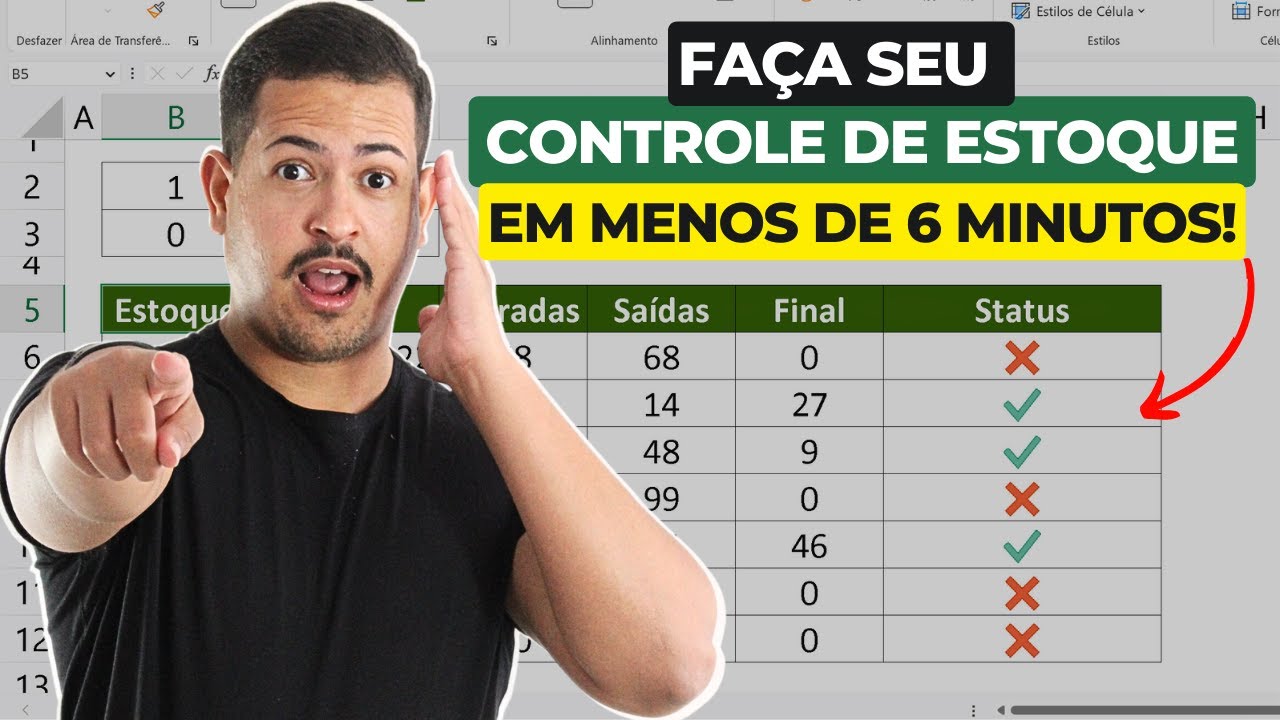 Como fazer planilha de estoque entrada e saida no Excel