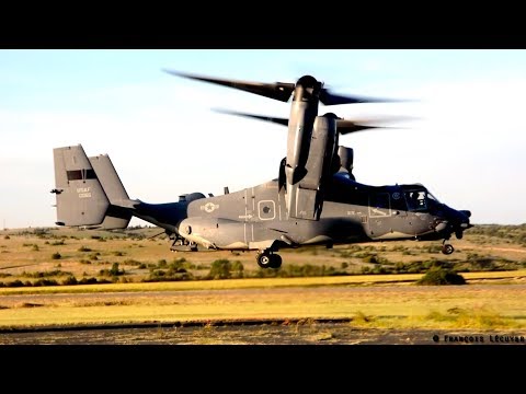 AWESOME USAF Boeing-Bell V22 OSPREY takeoff