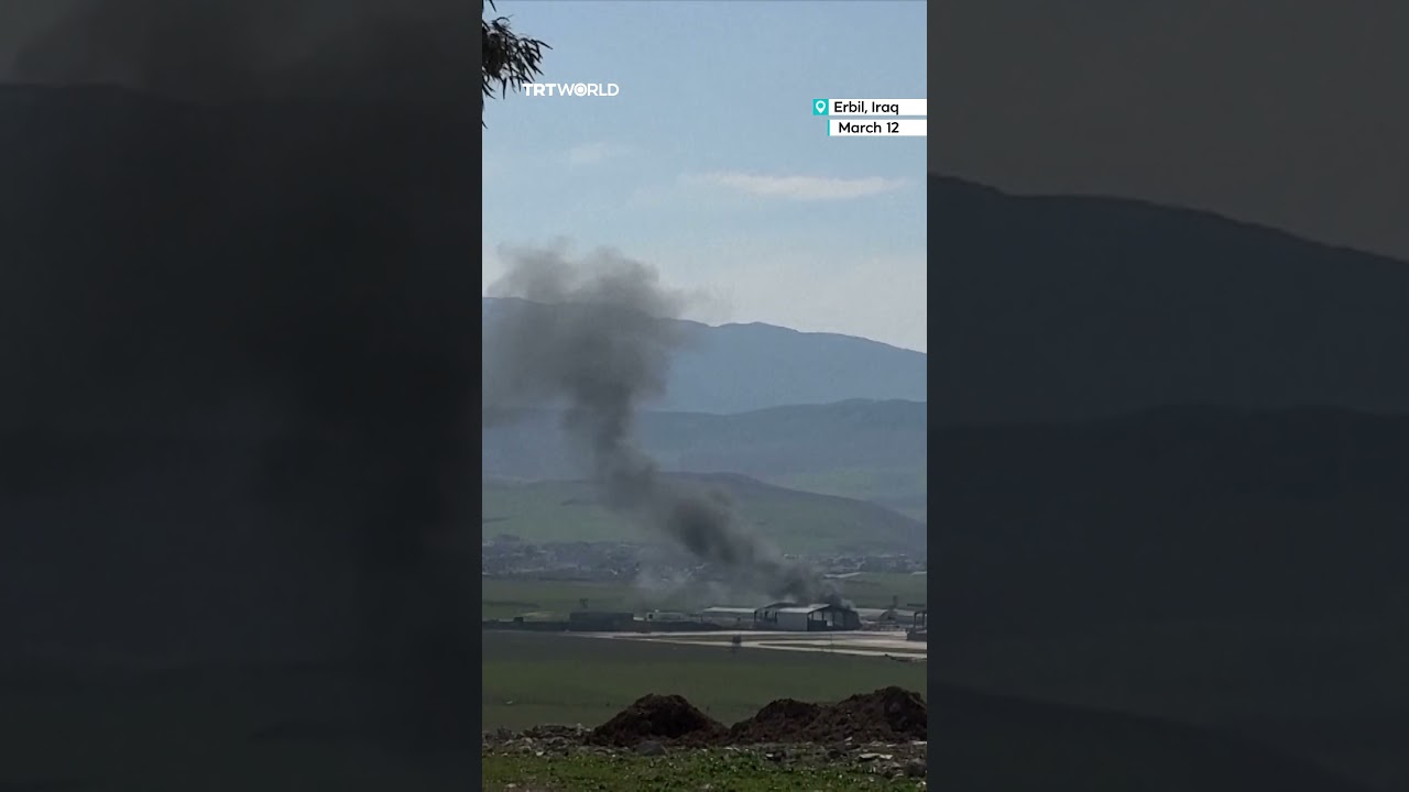 Video | Smoke rises from Iraq’s Al Harir Air Base after reported explosions