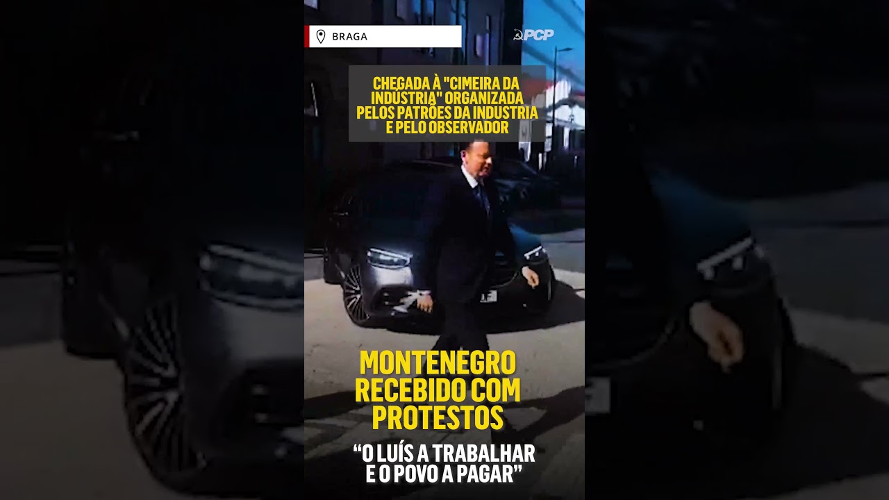 🚨MONTENEGRO RECEBIDO COM PROTESTOS EM BRAGA🚨