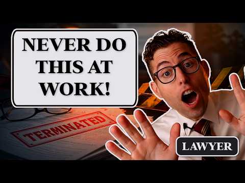 NEVER Make These 3 Mistakes at Work (Lawyer's Warning)