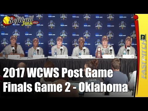 Oklahoma - 2017 WCWS D1 NCAA Softball Championship Finals | Post Game 2