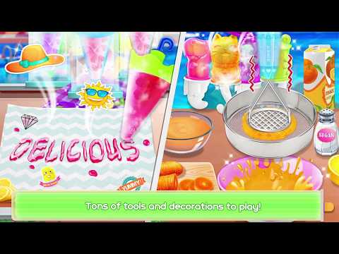 Frozen Rainbow Ice Pops & Ice Cream Cooking Games Video