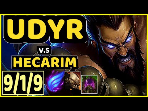 UDYR vs HECARIM - 9/1/9 KDA JUNGLE GAMEPLAY - EUW Ranked GRANDMASTER