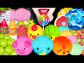 ASMR RAINBOW CADNY SLIME JELLY ANIMAL FRUITS CAKE 화과자 슬라임 젤리 무지개 캔디 다양