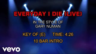 Gary Numan - Everyday I Die (Live) (Karaoke)