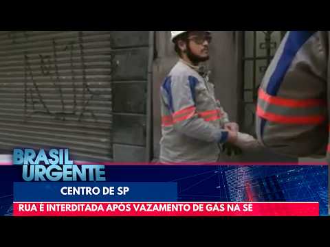 Rua é interditada após vazamento de gás no Centro de SP | Brasil Urgente