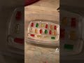FROZEN SPRITE GUMMY BEARS❄️🥤🐻 #viral #gummybears #sprite #foodhack #trend #delicious