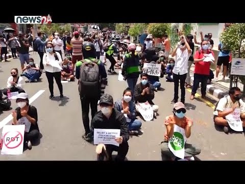 युवाहरुको शान्तिपूर्ण प्रदर्शनमा प्रहरीको ‘लाठीचार्ज’ र ‘पानीको फोहोरा’ - NEWS24 TV