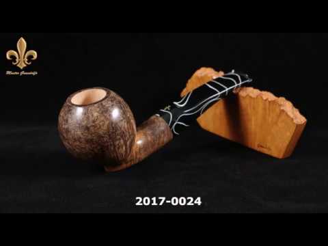 2017-0024 "Apple" half bent briar pipe