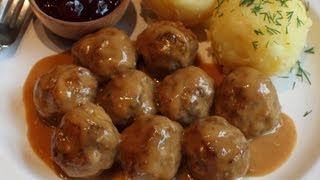 Swedish Meatballs Recipe -- Beef & Pork Meatballs with Creamy Brown Gravy