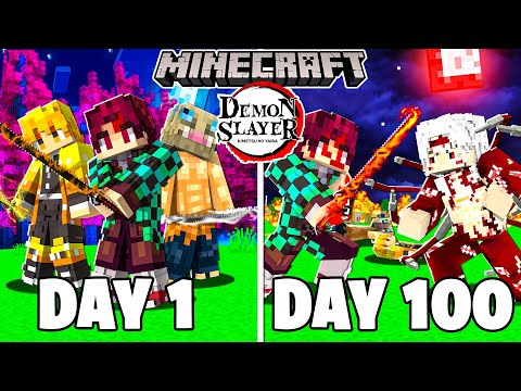 We Spent 100 Days In DEMON SLAYER Minecraft With PROXIMITY CHAT…Here’s What Happened…