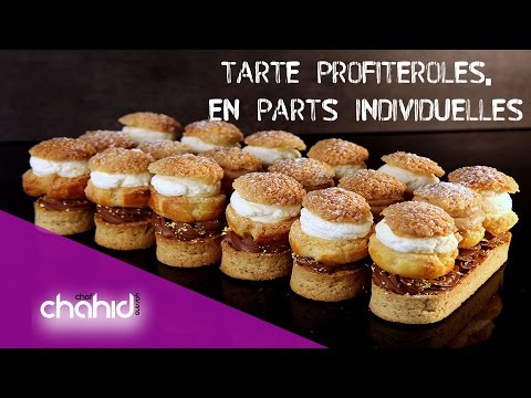 Tarte profiteroles, en parts individuelles