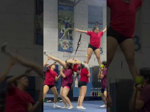 Pyramid down! #performancecheer #cheer #cheerleading #cheerleader #school #dance #allstar #fails