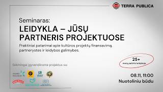 Nuotolinis seminaras „Leidykla – Jūsų partneris projektuose“ | 2026 08 11