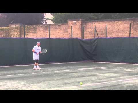 Mateusz Terczynski groundstrokes at Wimbledon