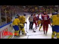 Brawl Sweden U20 Vs Russia U20 Robert Hagg Jesper Pettersson Vs Nikita Zadorov Andrey Mironov