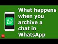 How to archive WhatsApp chat and what happens when you archive them
