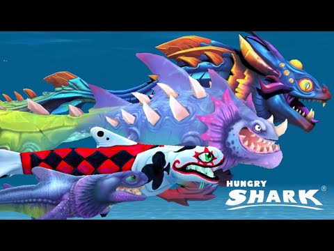 ALL ALAN GAMEPLAY THROUGH THE YEARS (2017-2021) - Hungry Shark World VS Hungry Shark Evolution
