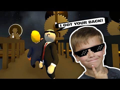 MR. PRESIDENT AND BODY GUARD WORKING TOGETHER TO ESCAPE SECRET FACTORY in HUMAN FALL FLAT