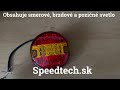 LED svetlo združené 12 / 24V - okrúhle 3-prvkové / ECE R6, R7 (140mm) - Video Youtube