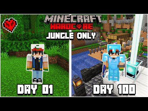 I Survived 100 Days in JUNGLE BIOME in HARDCORE MINECRAFT (Hindi) part-01