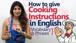 Cooking Verbs, Phrases & Vocabulary - Spoken English Lesson | Speak English fluently & Confidently