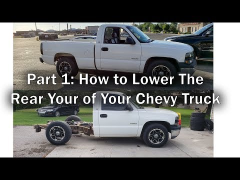 DIY 1999-06 Chevy Truck Lowering How to: Rear Flip Kit + Lowering Shackles + C Notch
