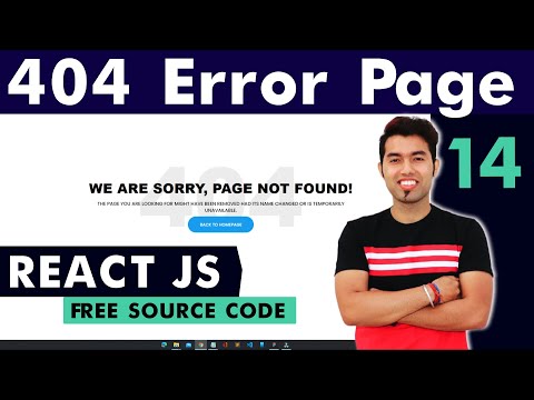 Implement 404 Error Page UI Functionality React Firebase JS Website Tutorial In Hindi 14